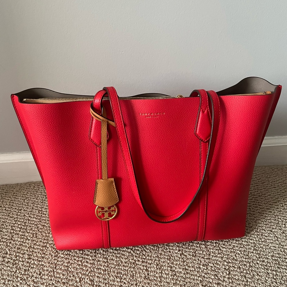 Tory Burch Red Tote Bag
